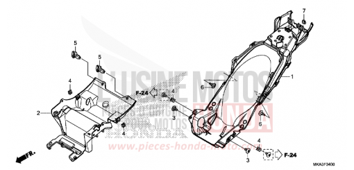 GARDE-BOUE ARRIERE NC750XDH de 2017